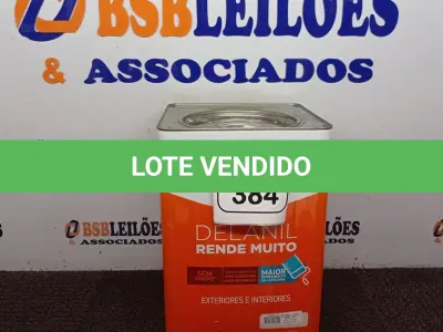 LOTE 384 - 01 LATA DE TINTA IQUINE DELANIL BASE P FOSCO. 18L.  (NO ESTADO) ATENÇÃO! FAZER A VISITAÇÃO ANTES DE ARREMATAR, NÃO SABEMOS SE FUNCIONA. LEILÃO NÃO TEM GARANTIA E NEM DEVOLUÇÃO, SUJEITO A POSSÍVEIS AVARIAS VISÍVEIS/OCULTAS E/OU AUSÊNCIA DE COMPONENTES.
