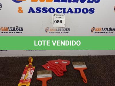 LOTE 086 - 02 PINCÉIS, 01 SERROTE E 05 ESPÁTULAS DE PLÁSTICO P/GESSO MARCAS E MODELOS DIVERSOS (NOVO). (NO ESTADO) ATENÇÃO! FAZER A VISITAÇÃO ANTES DE ARREMATAR, NÃO SABEMOS SE FUNCIONA. LEILÃO NÃO TEM GARANTIA E NEM DEVOLUÇÃO, SUJEITO A POSSÍVEIS AVARIAS VISÍVEIS/OCULTAS E/OU AUSÊNCIA DE COMPONENTES.