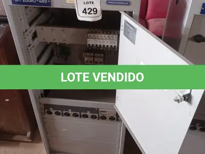 LOTE 429 - 01 FONTE RETIFICADORA 200A/48VOLTS. (NO ESTADO) ATENÇÃO! FAZER A VISITAÇÃO ANTES DE ARREMATAR, NÃO SABEMOS SE FUNCIONA. LEILÃO NÃO TEM GARANTIA E NEM DEVOLUÇÃO, SUJEITO A POSSÍVEIS AVARIAS VISÍVEIS/OCULTAS E/OU AUSÊNCIA DE COMPONENTES.