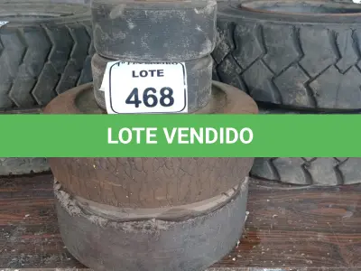 LOTE 468 - 03 RODAS PARA EMPILHADEIRA. (NO ESTADO) ATENÇÃO! FAZER A VISITAÇÃO ANTES DE ARREMATAR, NÃO SABEMOS SE FUNCIONA. LEILÃO NÃO TEM GARANTIA E NEM DEVOLUÇÃO, SUJEITO A POSSÍVEIS AVARIAS VISÍVEIS/OCULTAS E/OU AUSÊNCIA DE COMPONENTES.