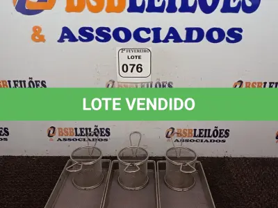 LOTE 076 - 01 KIT DE FRITADEIRA C/06 PEÇAS. (NO ESTADO) ATENÇÃO! FAZER A VISITAÇÃO ANTES DE ARREMATAR, NÃO SABEMOS SE FUNCIONA. LEILÃO NÃO TEM GARANTIA E NEM DEVOLUÇÃO, SUJEITO A POSSÍVEIS AVARIAS VISÍVEIS/OCULTAS E/OU AUSÊNCIA DE COMPONENTES.