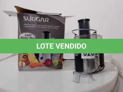 LOTE 026 - 01 CENTRÍFUGA JUICER MASTER PLUS. (NO ESTADO) ATENÇÃO! FAZER A VISITAÇÃO ANTES DE ARREMATAR, NÃO SABEMOS SE FUNCIONA. LEILÃO NÃO TEM GARANTIA E NEM DEVOLUÇÃO, SUJEITO A POSSÍVEIS AVARIAS VISÍVEIS/OCULTAS E/OU AUSÊNCIA DE COMPONENTES.