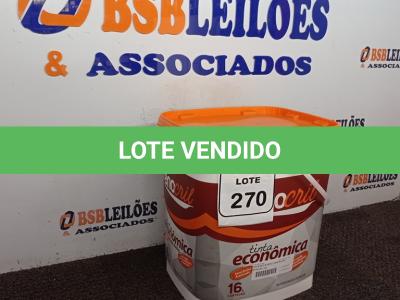 LOTE 270 -  01 BALDE DE TINTA RENOCRILL INTERIOR/EXTERIOR 16L NA COR BRANCO NEVE. (NO ESTADO) ATENÇÃO! FAZER A VISITAÇÃO ANTES DE ARREMATAR, NÃO SABEMOS SE FUNCIONA. LEILÃO NÃO TEM GARANTIA E NEM DEVOLUÇÃO, SUJEITO A POSSÍVEIS AVARIAS VISÍVEIS/OCULTAS E/OU AUSÊNCIA DE COMPONENTES.