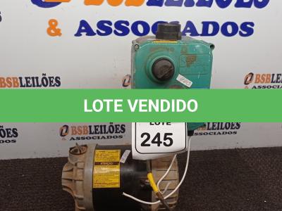 LOTE 245 -  01 BOMBA PRESSURIZADORA MARCA SYLLENTE. (NO ESTADO) ATENÇÃO! FAZER A VISITAÇÃO ANTES DE ARREMATAR, NÃO SABEMOS SE FUNCIONA. LEILÃO NÃO TEM GARANTIA E NEM DEVOLUÇÃO, SUJEITO A POSSÍVEIS AVARIAS VISÍVEIS/OCULTAS E/OU AUSÊNCIA DE COMPONENTES.