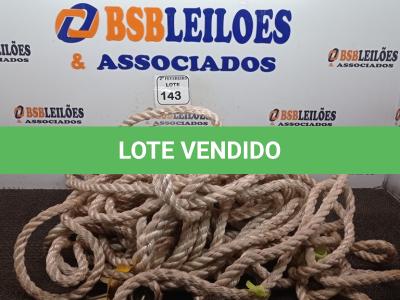 LOTE 143 - 01 LOTE COM CORDAS PARA RAPEL. (NO ESTADO) ATENÇÃO! FAZER A VISITAÇÃO ANTES DE ARREMATAR, NÃO SABEMOS SE FUNCIONA. LEILÃO NÃO TEM GARANTIA E NEM DEVOLUÇÃO, SUJEITO A POSSÍVEIS AVARIAS VISÍVEIS/OCULTAS E/OU AUSÊNCIA DE COMPONENTES.