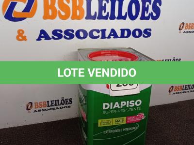 LOTE 256 - 01 LATA DE TINTA IQUINE DIA PISO NA COR AZUL PROFUNDO 18 L. (NO ESTADO) ATENÇÃO! FAZER A VISITAÇÃO ANTES DE ARREMATAR, NÃO SABEMOS SE FUNCIONA. LEILÃO NÃO TEM GARANTIA E NEM DEVOLUÇÃO, SUJEITO A POSSÍVEIS AVARIAS VISÍVEIS/OCULTAS E/OU AUSÊNCIA DE COMPONENTES.