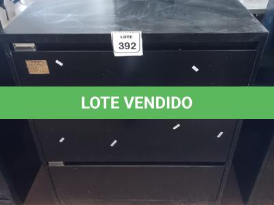 LOTE 392 - 01 ARMÁRIO EM AÇO 3 GAVETAS. (NO ESTADO) ATENÇÃO! FAZER A VISITAÇÃO ANTES DE ARREMATAR, NÃO SABEMOS SE FUNCIONA. LEILÃO NÃO TEM GARANTIA E NEM DEVOLUÇÃO, SUJEITO A POSSÍVEIS AVARIAS VISÍVEIS/OCULTAS E/OU AUSÊNCIA DE COMPONENTES.