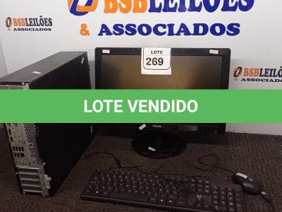 LOTE 269 -  01 CPU MARCA LENOVO, MONITOR PHILIPS COM TECLADO E MOUSE. (NO ESTADO) ATENÇÃO! FAZER A VISITAÇÃO ANTES DE ARREMATAR, NÃO SABEMOS SE FUNCIONA. LEILÃO NÃO TEM GARANTIA E NEM DEVOLUÇÃO, SUJEITO A POSSÍVEIS AVARIAS VISÍVEIS/OCULTAS E/OU AUSÊNCIA DE COMPONENTES.
