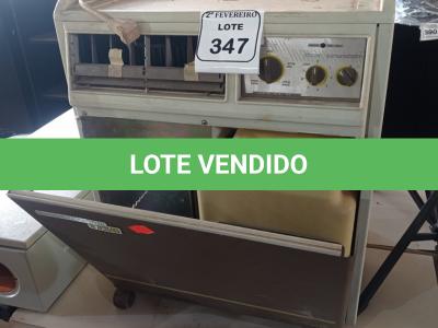 LOTE 347 - 01 CONDICIONADOR DE AR MODELO 1750 MARCA ENXUTA. (NO ESTADO) ATENÇÃO! FAZER A VISITAÇÃO ANTES DE ARREMATAR, NÃO SABEMOS SE FUNCIONA. LEILÃO NÃO TEM GARANTIA E NEM DEVOLUÇÃO, SUJEITO A POSSÍVEIS AVARIAS VISÍVEIS/OCULTAS E/OU AUSÊNCIA DE COMPONENTES.