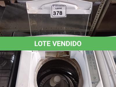 LOTE 378 -  01 MÁQUINA DE LAVAR ROUPAS BRASTEMP 8KG. (NO ESTADO) ATENÇÃO! FAZER A VISITAÇÃO ANTES DE ARREMATAR, NÃO SABEMOS SE FUNCIONA. LEILÃO NÃO TEM GARANTIA E NEM DEVOLUÇÃO, SUJEITO A POSSÍVEIS AVARIAS VISÍVEIS/OCULTAS E/OU AUSÊNCIA DE COMPONENTES.