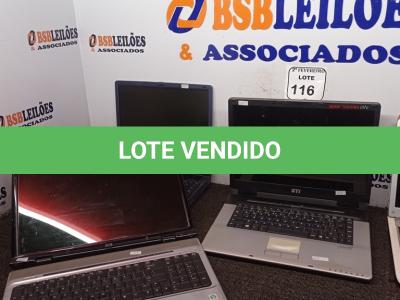 LOTE 116 - 04 NETBOOK’S MARCAS E MODELOS DIVERSOS PARA RETIRADA DE PEÇAS. (NO ESTADO) ATENÇÃO! FAZER A VISITAÇÃO ANTES DE ARREMATAR, NÃO SABEMOS SE FUNCIONA. LEILÃO NÃO TEM GARANTIA E NEM DEVOLUÇÃO, SUJEITO A POSSÍVEIS AVARIAS VISÍVEIS/OCULTAS E/OU AUSÊNCIA DE COMPONENTES.