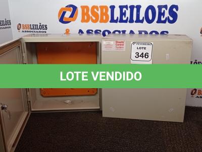 LOTE 346 - 02 QUADROS ELÉTRICOS.  (NO ESTADO) ATENÇÃO! FAZER A VISITAÇÃO ANTES DE ARREMATAR, NÃO SABEMOS SE FUNCIONA. LEILÃO NÃO TEM GARANTIA E NEM DEVOLUÇÃO, SUJEITO A POSSÍVEIS AVARIAS VISÍVEIS/OCULTAS E/OU AUSÊNCIA DE COMPONENTES.