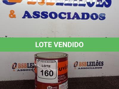 LOTE 160 - 01 LATA DE TINTA ESMALTE SINTÉTICO PARA MADEIRA E METAL 3,6L NA COR BRILHANTE AMARELO OURO MARCA SUVINIL (NOVO). (NO ESTADO) ATENÇÃO! FAZER A VISITAÇÃO ANTES DE ARREMATAR, NÃO SABEMOS SE FUNCIONA. LEILÃO NÃO TEM GARANTIA E NEM DEVOLUÇÃO, SUJEITO A POSSÍVEIS AVARIAS VISÍVEIS/OCULTAS E/OU AUSÊNCIA DE COMPONENTES.