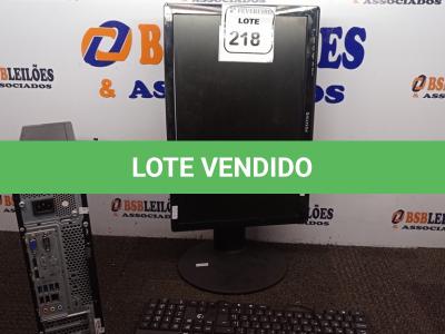 LOTE 218 -  01 CPU LENOVO E 01 MONITOR POSITIVO COM TECLADO. (NO ESTADO) ATENÇÃO! FAZER A VISITAÇÃO ANTES DE ARREMATAR, NÃO SABEMOS SE FUNCIONA. LEILÃO NÃO TEM GARANTIA E NEM DEVOLUÇÃO, SUJEITO A POSSÍVEIS AVARIAS VISÍVEIS/OCULTAS E/OU AUSÊNCIA DE COMPONENTES.