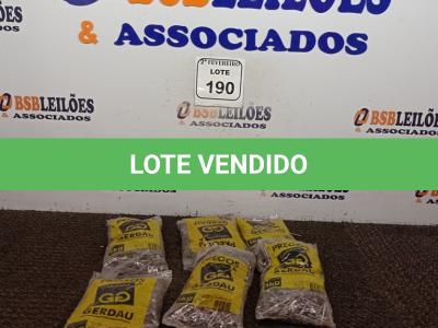 LOTE 190 - 06 KG DE PREGOS MARCA GERDAL BITOLA 15X15. (NOVO) (NO ESTADO) ATENÇÃO! FAZER A VISITAÇÃO ANTES DE ARREMATAR, NÃO SABEMOS SE FUNCIONA. LEILÃO NÃO TEM GARANTIA E NEM DEVOLUÇÃO, SUJEITO A POSSÍVEIS AVARIAS VISÍVEIS/OCULTAS E/OU AUSÊNCIA DE COMPONENTES.