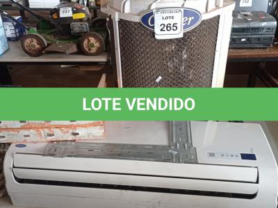 LOTE 265 -  01 AR CONDICIONADO SEM CONTROLE MARCA CARRIER 18.000 BTUS. (NO ESTADO) ATENÇÃO! FAZER A VISITAÇÃO ANTES DE ARREMATAR, NÃO SABEMOS SE FUNCIONA. LEILÃO NÃO TEM GARANTIA E NEM DEVOLUÇÃO, SUJEITO A POSSÍVEIS AVARIAS VISÍVEIS/OCULTAS E/OU AUSÊNCIA DE COMPONENTES.