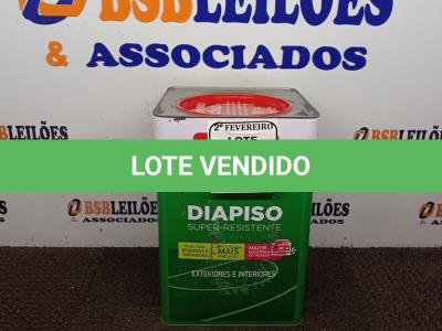 LOTE 216 - 01 LATA DE TINTA IQUINE DIA PISO NA COR PRETA18 L. (NO ESTADO) ATENÇÃO! FAZER A VISITAÇÃO ANTES DE ARREMATAR, NÃO SABEMOS SE FUNCIONA. LEILÃO NÃO TEM GARANTIA E NEM DEVOLUÇÃO, SUJEITO A POSSÍVEIS AVARIAS VISÍVEIS/OCULTAS E/OU AUSÊNCIA DE COMPONENTES.