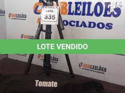 LOTE 335 - 01 TRIPÉ P/CÂMERA FOTOGRÁFICA MARCA TOMATE MODELO MTG-3016. (NO ESTADO) ATENÇÃO! FAZER A VISITAÇÃO ANTES DE ARREMATAR, NÃO SABEMOS SE FUNCIONA. LEILÃO NÃO TEM GARANTIA E NEM DEVOLUÇÃO, SUJEITO A POSSÍVEIS AVARIAS VISÍVEIS/OCULTAS E/OU AUSÊNCIA DE COMPONENTES.