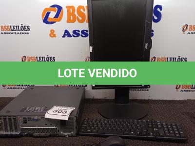LOTE 303 -  01 CPU LENOVO E 01 MONITOR AOC COM TECLADO. (NO ESTADO) ATENÇÃO! FAZER A VISITAÇÃO ANTES DE ARREMATAR, NÃO SABEMOS SE FUNCIONA. LEILÃO NÃO TEM GARANTIA E NEM DEVOLUÇÃO, SUJEITO A POSSÍVEIS AVARIAS VISÍVEIS/OCULTAS E/OU AUSÊNCIA DE COMPONENTES.