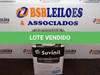 LOTE 259 - 01 BALDE DE TINTA SUVINIL INTERIOR NA COR BRANCO FOSCO 18L.  (NO ESTADO) ATENÇÃO! FAZER A VISITAÇÃO ANTES DE ARREMATAR, NÃO SABEMOS SE FUNCIONA. LEILÃO NÃO TEM GARANTIA E NEM DEVOLUÇÃO, SUJEITO A POSSÍVEIS AVARIAS VISÍVEIS/OCULTAS E/OU AUSÊNCIA DE COMPONENTES.