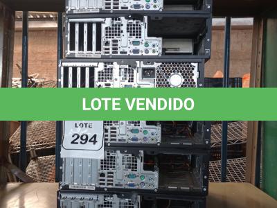 LOTE 294 - 06 CPU’S MARCA HP P/RETIRADA DE PEÇAS. (NO ESTADO) ATENÇÃO! FAZER A VISITAÇÃO ANTES DE ARREMATAR, NÃO SABEMOS SE FUNCIONA. LEILÃO NÃO TEM GARANTIA E NEM DEVOLUÇÃO, SUJEITO A POSSÍVEIS AVARIAS VISÍVEIS/OCULTAS E/OU AUSÊNCIA DE COMPONENTES.