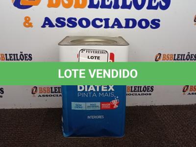 LOTE 235 - 01 LATA DE TINTA IQUINE DIATEX BASE P 18 L. (NO ESTADO) ATENÇÃO! FAZER A VISITAÇÃO ANTES DE ARREMATAR, NÃO SABEMOS SE FUNCIONA. LEILÃO NÃO TEM GARANTIA E NEM DEVOLUÇÃO, SUJEITO A POSSÍVEIS AVARIAS VISÍVEIS/OCULTAS E/OU AUSÊNCIA DE COMPONENTES.