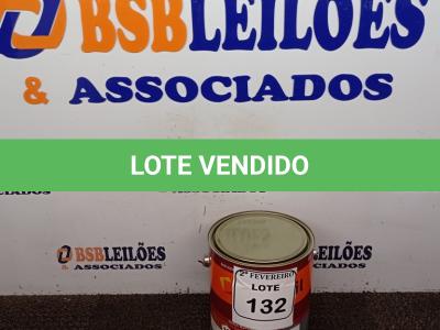 LOTE 132 - 01 LATA DE TINTA ESMALTE SINTÉTICO PARA MADEIRA E METAL 3,6L NA COR BRILHANTE AMARELO OURO MARCA SUVINIL (NOVO). (NO ESTADO) ATENÇÃO! FAZER A VISITAÇÃO ANTES DE ARREMATAR, NÃO SABEMOS SE FUNCIONA. LEILÃO NÃO TEM GARANTIA E NEM DEVOLUÇÃO, SUJEITO A POSSÍVEIS AVARIAS VISÍVEIS/OCULTAS E/OU AUSÊNCIA DE COMPONENTES.