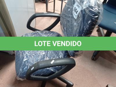 LOTE 364 -  01 CADEIRA GIRATÓRIA PARA ESCRITÓRIO. (NO ESTADO) ATENÇÃO! FAZER A VISITAÇÃO ANTES DE ARREMATAR, NÃO SABEMOS SE FUNCIONA. LEILÃO NÃO TEM GARANTIA E NEM DEVOLUÇÃO, SUJEITO A POSSÍVEIS AVARIAS VISÍVEIS/OCULTAS E/OU AUSÊNCIA DE COMPONENTES.