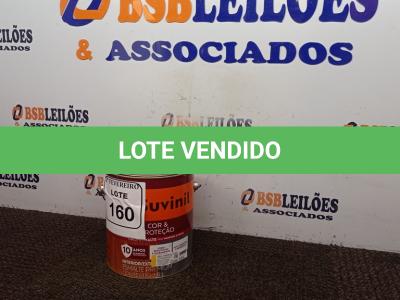 LOTE 160 - 01 LATA DE TINTA ESMALTE SINTÉTICO PARA MADEIRA E METAL 3,6L NA COR BRILHANTE AMARELO OURO MARCA SUVINIL (NOVO). (NO ESTADO) ATENÇÃO! FAZER A VISITAÇÃO ANTES DE ARREMATAR, NÃO SABEMOS SE FUNCIONA. LEILÃO NÃO TEM GARANTIA E NEM DEVOLUÇÃO, SUJEITO A POSSÍVEIS AVARIAS VISÍVEIS/OCULTAS E/OU AUSÊNCIA DE COMPONENTES.