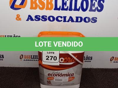 LOTE 270 -  01 BALDE DE TINTA RENOCRILL INTERIOR/EXTERIOR 16L NA COR BRANCO NEVE. (NO ESTADO) ATENÇÃO! FAZER A VISITAÇÃO ANTES DE ARREMATAR, NÃO SABEMOS SE FUNCIONA. LEILÃO NÃO TEM GARANTIA E NEM DEVOLUÇÃO, SUJEITO A POSSÍVEIS AVARIAS VISÍVEIS/OCULTAS E/OU AUSÊNCIA DE COMPONENTES.