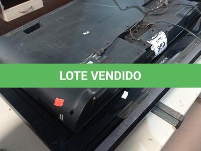 LOTE 359 -  02 TV’S TAMANHOS E MARCAS DIVERSAS COM AVARIAS. (NO ESTADO) ATENÇÃO! FAZER A VISITAÇÃO ANTES DE ARREMATAR, NÃO SABEMOS SE FUNCIONA. LEILÃO NÃO TEM GARANTIA E NEM DEVOLUÇÃO, SUJEITO A POSSÍVEIS AVARIAS VISÍVEIS/OCULTAS E/OU AUSÊNCIA DE COMPONENTES.