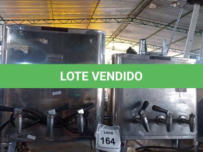 LOTE 164 - 02 CAFETEIRAS ELÉTRICAS EM INOX PARA RETIRADA DE PEÇAS. (NO ESTADO) ATENÇÃO! FAZER A VISITAÇÃO ANTES DE ARREMATAR, NÃO SABEMOS SE FUNCIONA. LEILÃO NÃO TEM GARANTIA E NEM DEVOLUÇÃO, SUJEITO A POSSÍVEIS AVARIAS VISÍVEIS/OCULTAS E/OU AUSÊNCIA DE COMPONENTES.