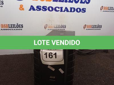 LOTE 161 - 01 NOBREAK IHS 1,500W MARCA NHS. (NO ESTADO) ATENÇÃO! FAZER A VISITAÇÃO ANTES DE ARREMATAR, NÃO SABEMOS SE FUNCIONA. LEILÃO NÃO TEM GARANTIA E NEM DEVOLUÇÃO, SUJEITO A POSSÍVEIS AVARIAS VISÍVEIS/OCULTAS E/OU AUSÊNCIA DE COMPONENTES.