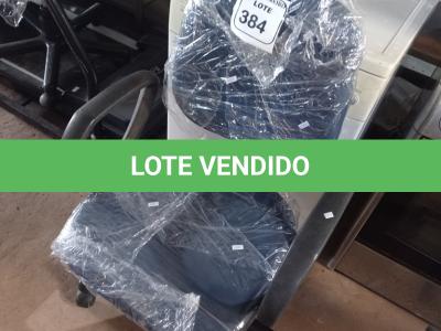 LOTE 384 -  01 CADEIRA GIRATÓRIA PARA ESCRITÓRIO. (NO ESTADO) ATENÇÃO! FAZER A VISITAÇÃO ANTES DE ARREMATAR, NÃO SABEMOS SE FUNCIONA. LEILÃO NÃO TEM GARANTIA E NEM DEVOLUÇÃO, SUJEITO A POSSÍVEIS AVARIAS VISÍVEIS/OCULTAS E/OU AUSÊNCIA DE COMPONENTES.