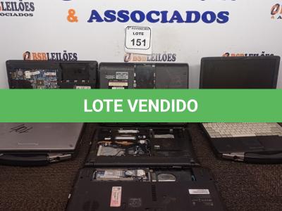 LOTE 151 - 06 NETBOOK’S PARA RETIRADA DE PEÇAS MARCAS E MODELOS DIVERSOS. (NO ESTADO) ATENÇÃO! FAZER A VISITAÇÃO ANTES DE ARREMATAR, NÃO SABEMOS SE FUNCIONA. LEILÃO NÃO TEM GARANTIA E NEM DEVOLUÇÃO, SUJEITO A POSSÍVEIS AVARIAS VISÍVEIS/OCULTAS E/OU AUSÊNCIA DE COMPONENTES.