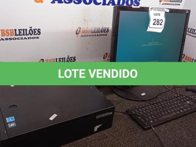LOTE 282 -  01 CPU LENOVO E 01 MONITOR POSITIVO COM TECLADO. (NO ESTADO) ATENÇÃO! FAZER A VISITAÇÃO ANTES DE ARREMATAR, NÃO SABEMOS SE FUNCIONA. LEILÃO NÃO TEM GARANTIA E NEM DEVOLUÇÃO, SUJEITO A POSSÍVEIS AVARIAS VISÍVEIS/OCULTAS E/OU AUSÊNCIA DE COMPONENTES.