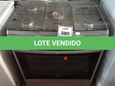 LOTE 380 - 01 FOGÃO 5 BOCAS MARCA DAKO COM AVARIAS.  (NO ESTADO) ATENÇÃO! FAZER A VISITAÇÃO ANTES DE ARREMATAR, NÃO SABEMOS SE FUNCIONA. LEILÃO NÃO TEM GARANTIA E NEM DEVOLUÇÃO, SUJEITO A POSSÍVEIS AVARIAS VISÍVEIS/OCULTAS E/OU AUSÊNCIA DE COMPONENTES.