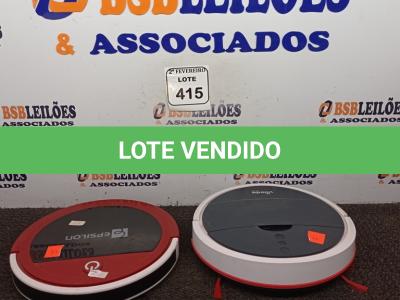 LOTE 415 - 02 ASPIRADORES ROBÔ MARCAS VILEDA E EPISILON. (NO ESTADO) ATENÇÃO! FAZER A VISITAÇÃO ANTES DE ARREMATAR, NÃO SABEMOS SE FUNCIONA. LEILÃO NÃO TEM GARANTIA E NEM DEVOLUÇÃO, SUJEITO A POSSÍVEIS AVARIAS VISÍVEIS/OCULTAS E/OU AUSÊNCIA DE COMPONENTES.