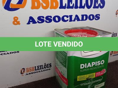 LOTE 113 - 01 LATA DE TINTA DIAPISO ACRÍLICO FOSCO PREMIUM AZUL PROFUNDO 16/18 EXTERIORES/INTERIORES MARCA IQUINE. (NOVO) (NO ESTADO) ATENÇÃO! FAZER A VISITAÇÃO ANTES DE ARREMATAR, NÃO SABEMOS SE FUNCIONA. LEILÃO NÃO TEM GARANTIA E NEM DEVOLUÇÃO, SUJEITO A POSSÍVEIS AVARIAS VISÍVEIS/OCULTAS E/OU AUSÊNCIA DE COMPONENTES.