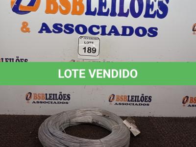 LOTE 189 - 10 KG DE ARAME ZINCADO MACIO BWG 20-89MM. (NOVO) (NO ESTADO) ATENÇÃO! FAZER A VISITAÇÃO ANTES DE ARREMATAR, NÃO SABEMOS SE FUNCIONA. LEILÃO NÃO TEM GARANTIA E NEM DEVOLUÇÃO, SUJEITO A POSSÍVEIS AVARIAS VISÍVEIS/OCULTAS E/OU AUSÊNCIA DE COMPONENTES.