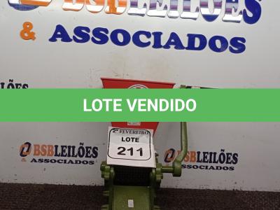 LOTE 211 - 01 DESCASCADOR DE CAFÉ MARCA BOTINI.  (NO ESTADO) ATENÇÃO! FAZER A VISITAÇÃO ANTES DE ARREMATAR, NÃO SABEMOS SE FUNCIONA. LEILÃO NÃO TEM GARANTIA E NEM DEVOLUÇÃO, SUJEITO A POSSÍVEIS AVARIAS VISÍVEIS/OCULTAS E/OU AUSÊNCIA DE COMPONENTES.