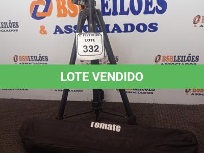 LOTE 332 - 01 TRIPÉ P/CÂMERA FOTOGRÁFICA MARCA TOMATE MODELO MTG-3016. (NO ESTADO) ATENÇÃO! FAZER A VISITAÇÃO ANTES DE ARREMATAR, NÃO SABEMOS SE FUNCIONA. LEILÃO NÃO TEM GARANTIA E NEM DEVOLUÇÃO, SUJEITO A POSSÍVEIS AVARIAS VISÍVEIS/OCULTAS E/OU AUSÊNCIA DE COMPONENTES.
