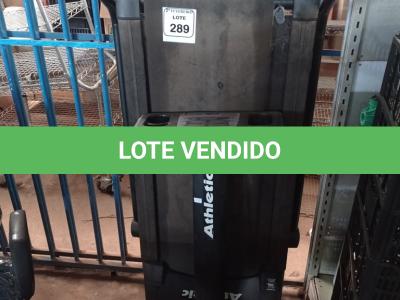 LOTE 289 -  01 ESTEIRA ERGOMÉTRICA. (NO ESTADO) ATENÇÃO! FAZER A VISITAÇÃO ANTES DE ARREMATAR, NÃO SABEMOS SE FUNCIONA. LEILÃO NÃO TEM GARANTIA E NEM DEVOLUÇÃO, SUJEITO A POSSÍVEIS AVARIAS VISÍVEIS/OCULTAS E/OU AUSÊNCIA DE COMPONENTES.