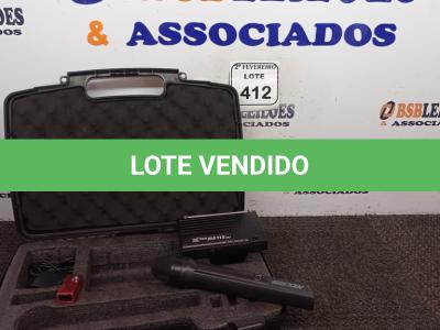 LOTE 412 - 01 MALETA COM 01 MICROFONE E 01 RECEPTOR TSI PRO MS115 CLI. (NO ESTADO) ATENÇÃO! FAZER A VISITAÇÃO ANTES DE ARREMATAR, NÃO SABEMOS SE FUNCIONA. LEILÃO NÃO TEM GARANTIA E NEM DEVOLUÇÃO, SUJEITO A POSSÍVEIS AVARIAS VISÍVEIS/OCULTAS E/OU AUSÊNCIA DE COMPONENTES.