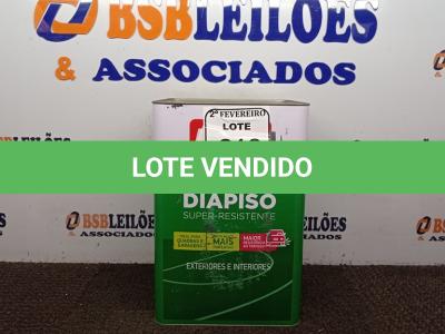 LOTE 216 - 01 LATA DE TINTA IQUINE DIA PISO NA COR PRETA18 L. (NO ESTADO) ATENÇÃO! FAZER A VISITAÇÃO ANTES DE ARREMATAR, NÃO SABEMOS SE FUNCIONA. LEILÃO NÃO TEM GARANTIA E NEM DEVOLUÇÃO, SUJEITO A POSSÍVEIS AVARIAS VISÍVEIS/OCULTAS E/OU AUSÊNCIA DE COMPONENTES.