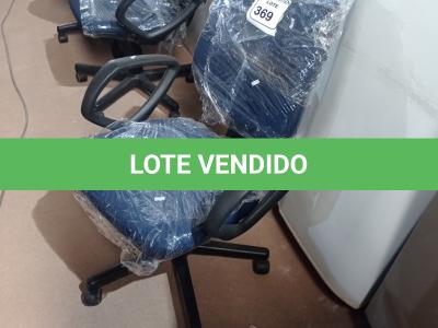 LOTE 369 -  01 CADEIRA GIRATÓRIA PARA ESCRITÓRIO. (NO ESTADO) ATENÇÃO! FAZER A VISITAÇÃO ANTES DE ARREMATAR, NÃO SABEMOS SE FUNCIONA. LEILÃO NÃO TEM GARANTIA E NEM DEVOLUÇÃO, SUJEITO A POSSÍVEIS AVARIAS VISÍVEIS/OCULTAS E/OU AUSÊNCIA DE COMPONENTES.