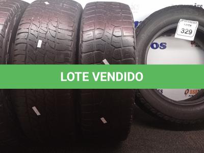 LOTE 329 - 04 PNEUS 205/60 ARO16. ATENÇÃO! FAZER A VISITAÇÃO ANTES DE ARREMATAR, NÃO SABEMOS SE FUNCIONA. LEILÃO NÃO TEM GARANTIA E NEM DEVOLUÇÃO, SUJEITO A POSSÍVEIS AVARIAS VISÍVEIS/OCULTAS E/OU AUSÊNCIA DE COMPONENTES.