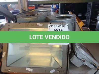 LOTE 070 - 03 EXAUSTORES, 02 REFLETORES E 01 CAIXA DE CORREIOS. (NO ESTADO) ATENÇÃO! FAZER A VISITAÇÃO ANTES DE ARREMATAR, NÃO SABEMOS SE FUNCIONA. LEILÃO NÃO TEM GARANTIA E NEM DEVOLUÇÃO, SUJEITO A POSSÍVEIS AVARIAS VISÍVEIS/OCULTAS E/OU AUSÊNCIA DE COMPONENTES.