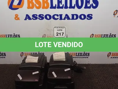 LOTE 217 - 02 IMPRESSORAS TÉRMICAS NÃO FISCAIS. (NO ESTADO) ATENÇÃO! FAZER A VISITAÇÃO ANTES DE ARREMATAR, NÃO SABEMOS SE FUNCIONA. LEILÃO NÃO TEM GARANTIA E NEM DEVOLUÇÃO, SUJEITO A POSSÍVEIS AVARIAS VISÍVEIS/OCULTAS E/OU AUSÊNCIA DE COMPONENTES.
