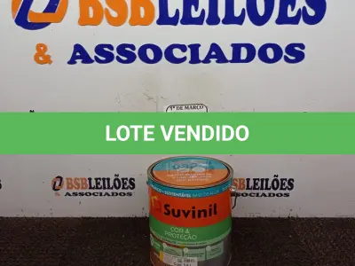 LOTE 095 - 01 LATA DE TINTA ESMALTE PARA MADEIRAS E METAIS NA COR BRILHANTE AMARELO OURO DE 3,6L MARCA SUVINIL. (NOVO) (NO ESTADO) ATENÇÃO! FAZER A VISITAÇÃO ANTES DE ARREMATAR, NÃO SABEMOS SE FUNCIONA. LEILÃO NÃO TEM GARANTIA E NEM DEVOLUÇÃO, SUJEITO A POSSÍVEIS AVARIAS VISÍVEIS/OCULTAS E/OU AUSÊNCIA DE COMPONENTES.